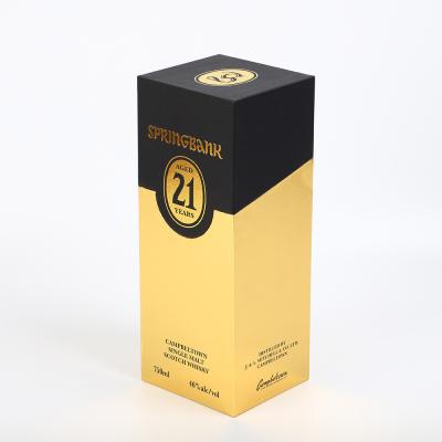 China Liquor Flip Top Wine Bottle Gift Box Cardboard Magnetic Closing for sale