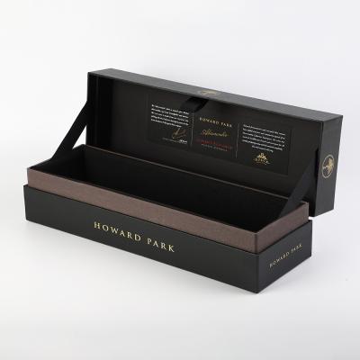 China Gold Foil Personalised Gin Single Wine Bottle Gift Box Whisky Brandy Boxes Packing for sale