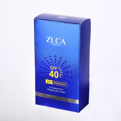 China Sunblock Cosmetic Packaging Boxes Face Cream Packaging Corrugated Protection UV Finish for sale