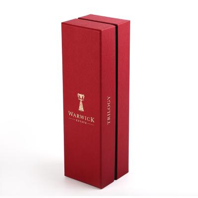 China Collapsible One Piece Wine Bottle Gift Box Packaging For Weddings Anniversaries à venda