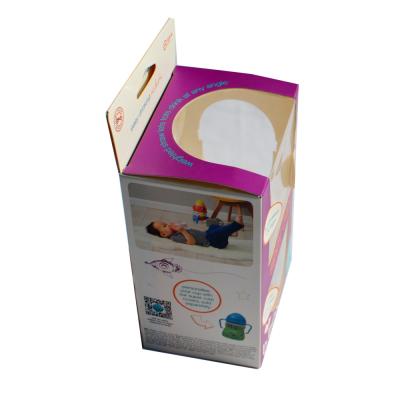 Chine Emballage pliable clair accrochant Pantone de couleur de boîte de fenêtre avec l'en-tête d'étagères à vendre