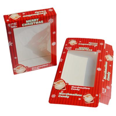China Chocolate Window Paper Ivory Small Cardboard Packaging Boxes CMYK PVC  Christmas for sale