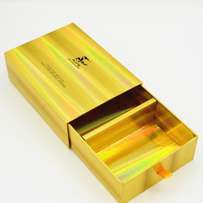 China Custom UV Sliding Drawer Gift Boxes ODM Luxury Rigid Packaging With Divider Drawing Tab for sale