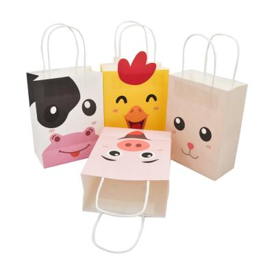 China Small Colored Custom Paper Shopping Bags White Interior Mixed Size Gift Bags Bulk For Business for sale