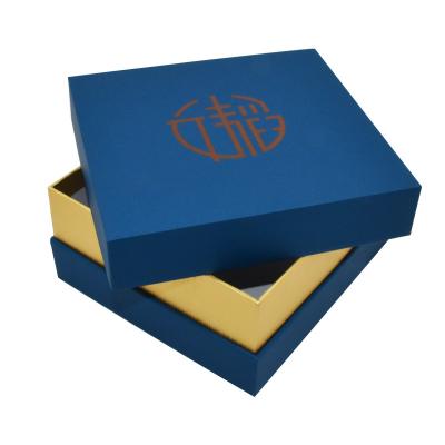 China Cardboard Branded Pre Wrapped Gift Box Silk Packaging Two Lid Bottom for sale