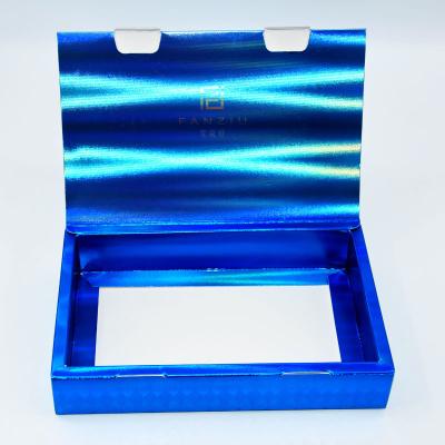 China ISO9001 Cosmetic Packaging Boxes Holographic Flap Lid One Piece Facial Masks Box for sale
