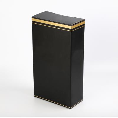 China Collapsible E flute Corrugated wine packaging box with crash lock bottom and bottle neck locker function for sale