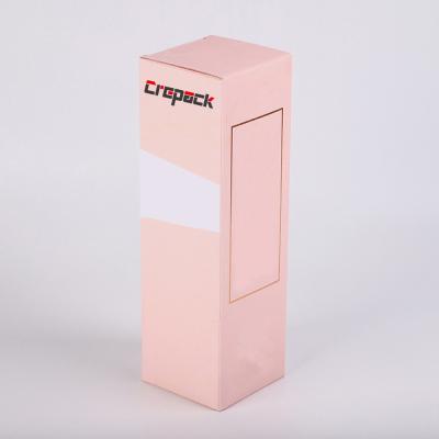 China Pink Single Bottle Perfume Cosmetic Packaging Boxes With Insert Pink Interior à venda