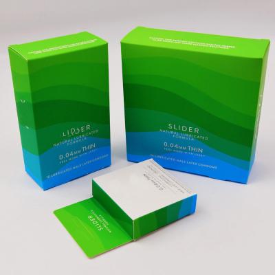 Chine Boîte de luxe de cintre de 1 morceau de boîte de soins de santé de préservatif imprimée par couleur faite sur commande à vendre