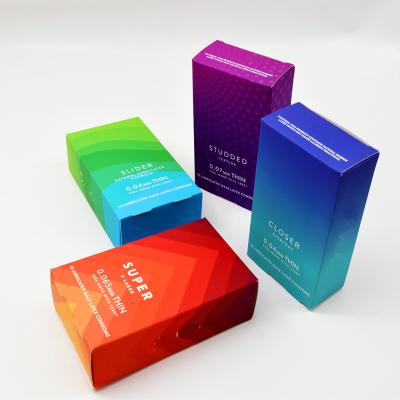 China OEM Matt Laminated Paper Color Box para el empaquetado del condón en venta