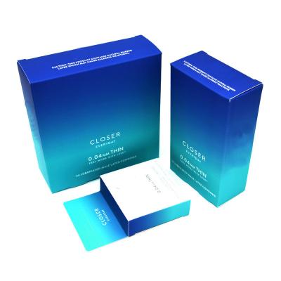 중국 화장용 패키징 박스 크팩 폴드형 1조각 어수룩한 사람 라미네이트지 콘돔 컬러 박스를 출력하는 벌충 판매용
