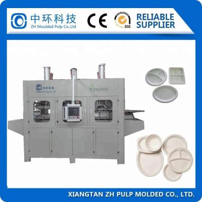 China Custom Bagasse Plate Manufacturing Machine , Take Away Pack Making Machine 7200pcs/hr for sale