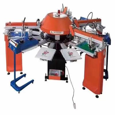 China Fully Automatic T Shirt Screen Printing Machine Manual 6 Color 12 Station for sale
