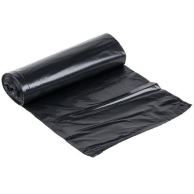 China Color negro biodegradable modificado para requisitos particulares plástico de los bolsos de basura del PLA en el rollo en venta