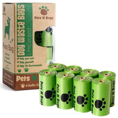 China Non - Toxic 100% Biodegradable Poop Bags , Biodegradable Plastic Bags Refill Rolls for sale