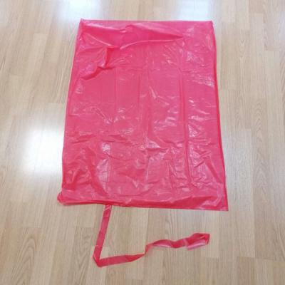 China Hot Water Soluble Laundry Bags 660mm x 840mm, PVA Plastic Medical Laundry Bags With Red Tie for sale