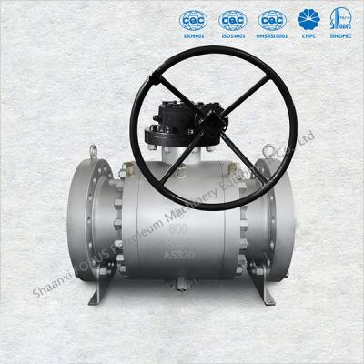 China Forged Trunnion Ball Valve High Shut Off Sealing Mechanism And Low Torque Operation for sale