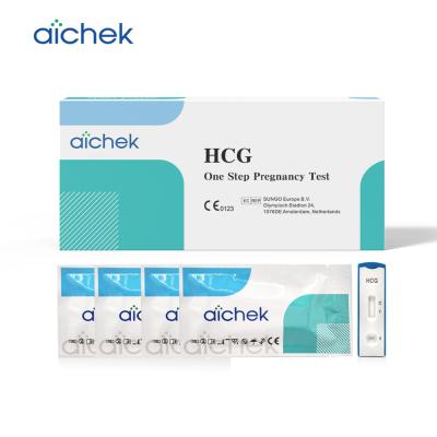 中国 99.9% HCGの妊娠急速なテストCE0123 1ステップ尿の妊娠検査のストリップ 販売のため