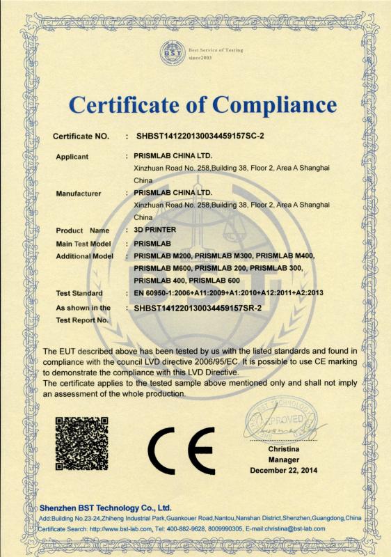CE - Prismlab China Ltd.