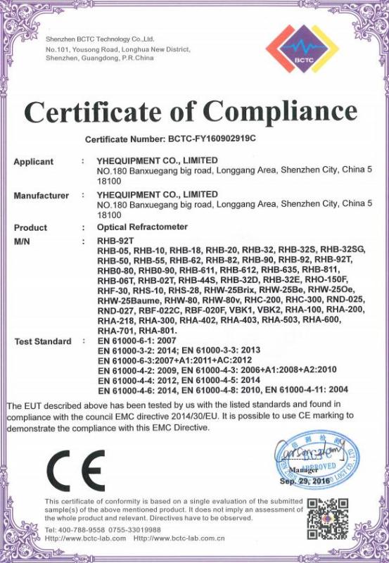 CE - SHEN ZHEN YIERYI Technology Co., Ltd