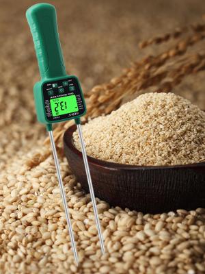China 14 Kinds Grain Moisture Meter Cereal Hygrometer Voice Alarm Humidity Tester for sale
