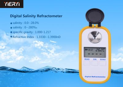 China Durable Pocket Digital Refractometer / Brix Meter Refractometer For Aquarium Seawater Monitoring for sale