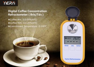China 0-30% Brix Pocket Digital Refractometer TDS 10-100 Degrees Ambient Temperature for sale