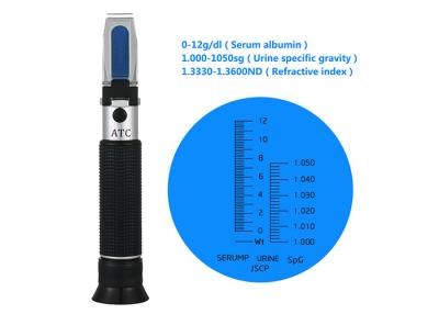 China Medical Serum Protein Urine Specific Gravity Refractometer Lightweight 0 -12g/Dl for sale