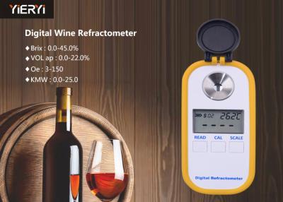China Digital Specific Gravity Refractometer Temperature Correction For Juice / Milk for sale