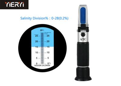 China 0-28% Salinity Specific Gravity Refractometer For Fruit Juices / Soft Drinks for sale