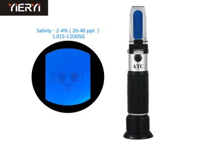 China 2-4% Salinity Specific Gravity Refractometer With Non Slip Rubber Materials for sale