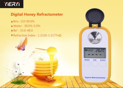 China Portable Propylene Glycol Refractometer , Digital Honey Refractometer 0-90% Brix for sale