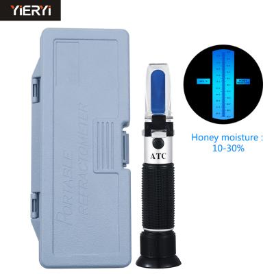 China Hand Held 10-30% Water Digital Honey Refractometer With Calibration / Honey Moisture Meter for sale