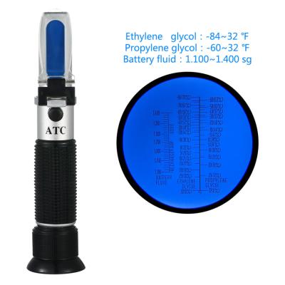China Battery Cleaning Fluids optical Antifreeze Refractometer ATC E -84F-32F P -60F-32F B 1.100-1.400sg for sale