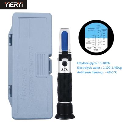 China Black 3 In 1 Antifreeze Refractometer Box , Research Refractometer Lightweight for sale