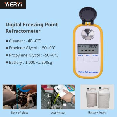 China Engine Fluid Glycol Car Refractometer Battery Tester Antifreeze Freezing Point ATC -40~0c for sale