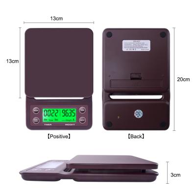 China 6.6LBS 3kg Load Electronic LCD Coffee Weighing Scale for sale