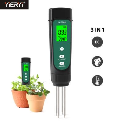 China Farm Tool Soil Moisture Tester Digital EC Moisture Temperature Meter for sale