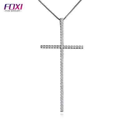 China ALLY Micro To Pave Cross Diamond Necklace Pendant For Women for sale