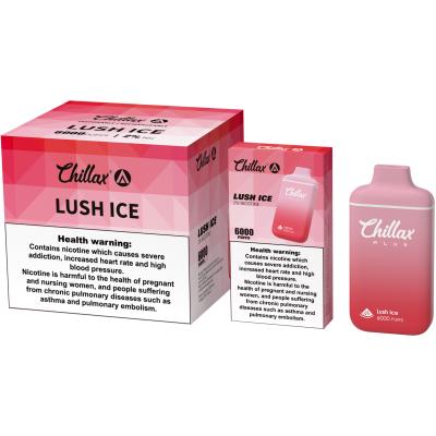 China Chillax PLUS Middle East Lush Ice 6000puffs E Cigarette Fruit Flavor for sale
