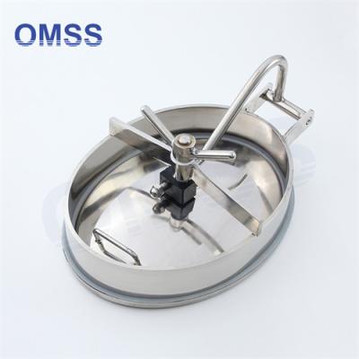 China Cubierta de alcantarillado elíptica SS316L Cubierta de cámara de acero inoxidable sanitario Oval en venta