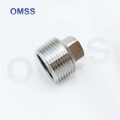 China Stainless Steel Screwed Pipe Fittings 304 Square Hexagon Male Threaded Pipe Connector Plug for sale