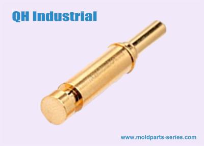 China Pogo Pin,Spring-loaded Pin, Brass Gold Plating Spring Load Pin, 10 U'' Gold Plating High-current Rate Pogo Pin Supplier for sale