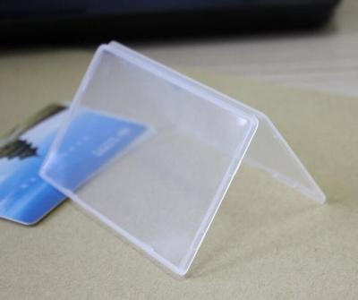 China White Translucent Hard Plastic Badge Holder , Rigid Name Badge Printer for sale