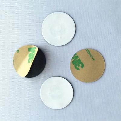 China Passive Adhesive Nfc Smart Rfid Coin Sticker Tag Blank Rewritable Rfid Token Tag For Industrial Management for sale