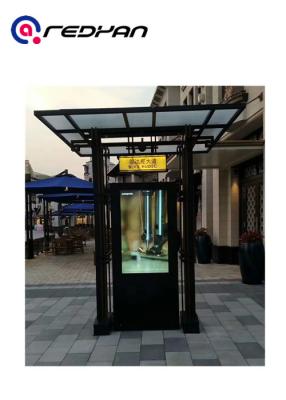 China 55 Inch Outdoor Digital Signage LCD Display Street Totem with Roof , Outlet Map Guide for sale