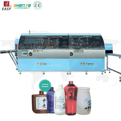 China High Accuracy 2 Colors Screen Printing Machine For PE Yogurt Bottle for sale