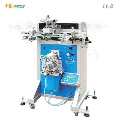 China Cylindrical Conical Oval Bottles Semi Automatic Screen Printing Machine for sale