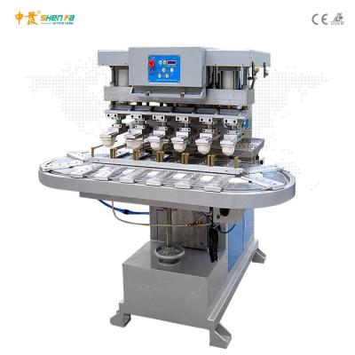 China 100X300mm Six Color Semi Automatic Pad Printing Machine for sale