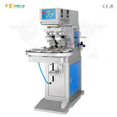 China Two Color 220V Wooden Plastic Bottle Cap Pad Printing Machine for sale